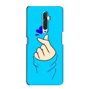 Чехлы (Знак сердечка) на Oppo Reno 2Z (Сердце на синем)