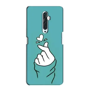 Чехлы (Знак сердечка) на Oppo Reno 2Z (Сердечко на бирюзовом)