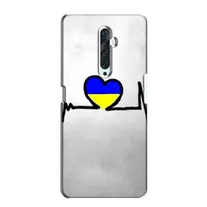 Силиконовый Чехол на Oppo Reno 2Z (Я-Украина) (Украинская кардиограмма)