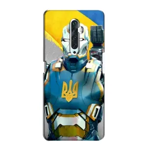 Силиконовый Чехол на Oppo Reno 2Z (Я-Украина) (Украинский робокоп)