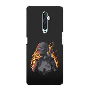 Чохол з картинкою "Герой Pubg" на Oppo Reno 2Z (В полум'ї)