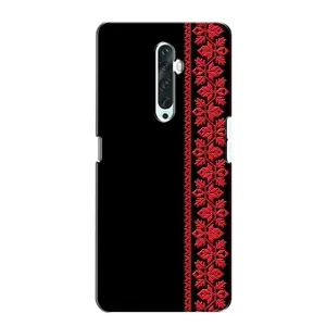 Силиконовый Чехол на Oppo Reno 2Z с картинкой Вышиванки (Вышиванка на черном)