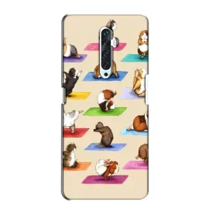 Чохол з Прикольним Принтом на Oppo Reno 2Z (Йога свинок)