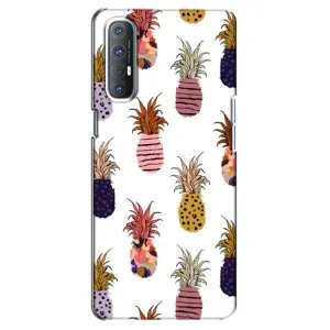 Чехол с изображением вкусной еды для Oppo Reno 3 Pro (Ананасы)