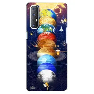 Чехол (ТПУ) с планетами на Oppo Reno 3 Pro (Арт планети)