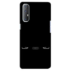Силиконовый бампер с картинкой машины на Oppo Reno 3 Pro (Силует Audi)