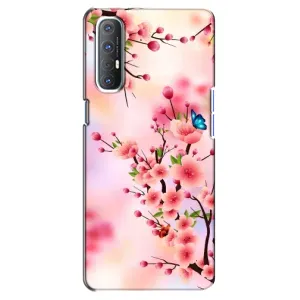 Чохол з картинкою Сакури на Oppo Reno 3 Pro (Метелики на сакурі)
