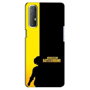Чехол (TPU) с картинкой "Лого Пабг" на Оппо Рено 3 Про (Battlegrounds)