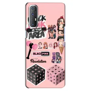 Чехлы с картинкой для Oppo Reno 3 Pro (BLACK PINK коллаж)