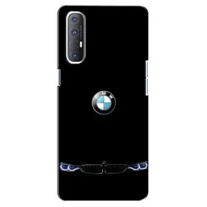 Силиконовый бампер с картинкой машины на Oppo Reno 3 Pro (Черный BMW)