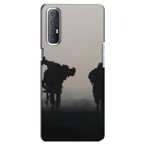 Чехлы на военную тематику для Oppo Reno 3 Pro (Бой солдат)