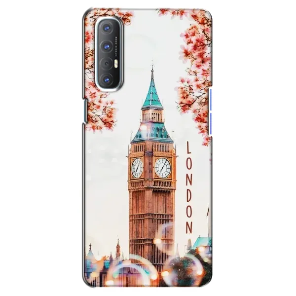 Чехол с рисунком «Часы Лондон» для OPPO Reno 3 Pro