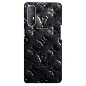Текстурний Чохол Louis Vuitton для Оппо Рено 3 Про (Чорний ЛВ)
