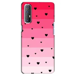 Чехлы с тематикой "Маленькие Сердечки" на Oppo Reno 3 Pro (Чорные сердечки)