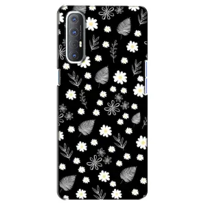 Чохли з тематикою "КВІТИ" на Oppo Reno 3 Pro (цвітіння на чорному)