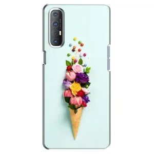 Чохли з тематикою "КВІТИ" на Oppo Reno 3 Pro (Квітка-морозиво)