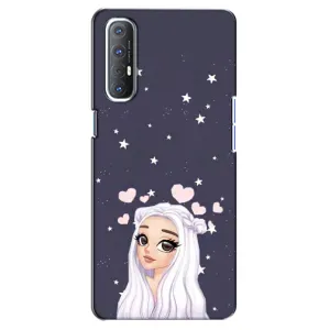Чохол Стильні дівчата на Oppo Reno 3 Pro (Дівчина та серця)
