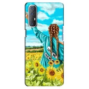 Чохол Стильні дівчата на Oppo Reno 3 Pro (Дівчина на полі)