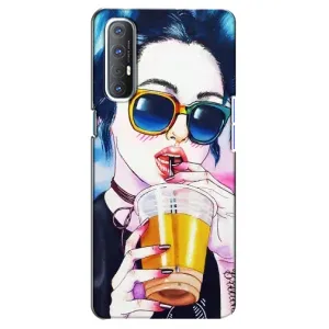 Чохол з картинкою Модні Дівчата Oppo Reno 3 Pro (Дівчина з коктейлем)