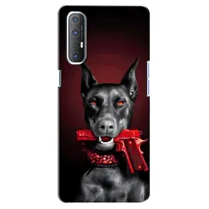 Чохол ДОБЕРМАН для Oppo Reno 3 Pro (Доберман злий)