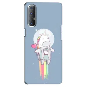 Чохол Unicorn на Oppo Reno 3 Pro (Єдинорог космонавт)