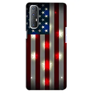 Чехол Флаг USA для Oppo Reno 3 Pro (Флаг США 2)