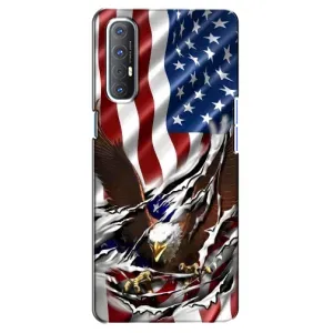 Чехол Флаг USA для Oppo Reno 3 Pro (Флаг USA)