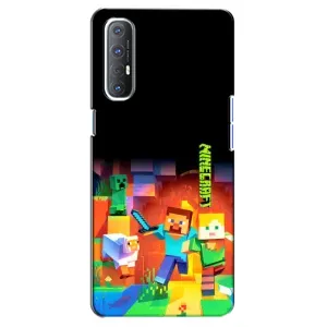 Чехлы для Oppo Reno 3 Pro (Персонажи Майн Крафт) (Герой Майнкрафт)