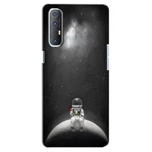 Силиконовый Чехол с принтом "Космонавты" на Oppo Reno 3 Pro (Космонавт романтик)