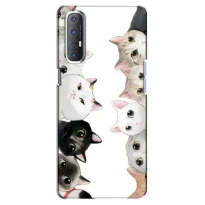 Силіконовий чохол з котиком для Oppo Reno 3 Pro (Коти)