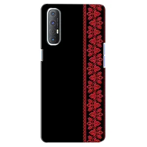 Силиконовый Чехол на Oppo Reno 3 Pro (Красная Вышиванка)