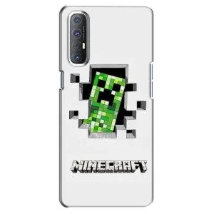 Чехлы для Oppo Reno 3 Pro (Персонажи Майн Крафт) (Крипер)