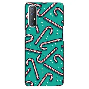 Силиконовый бампер на рождество для Oppo Reno 3 Pro (Леденцы)
