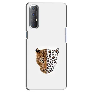 Чохол з леопардовим принтом на Oppo Reno 3 Pro (Леопард на білому)