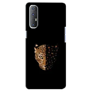 Чохол з леопардовим принтом на Oppo Reno 3 Pro (Леопард на чорному)