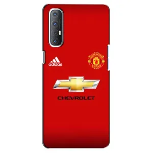 Силиконовые Чехлы принт Футбол на Oppo Reno 3 Pro (Man United)
