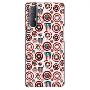 Чехол с Щитом Капитана Америки на Oppo Reno 3 Pro (Марвел щиты)