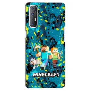 Чехлы для Oppo Reno 3 Pro (Персонажи Майн Крафт) (Майнкрафт)