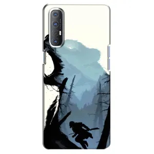 Силіконовий бампер з картинкою звірів для Oppo Reno 3 Pro (Ведмідь та ліс)