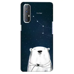 Силіконовий бампер з картинкою звірів для Oppo Reno 3 Pro (Ведмедиця)
