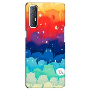 Силіконовий чохол з котиком для Oppo Reno 3 Pro (Mew)