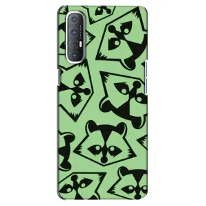 Силіконовий Чохол з Энотами на Oppo Reno 3 Pro (Мордочки Єнота)