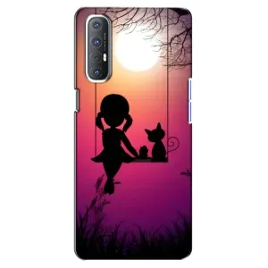 Дівчачий Чохол для Oppo Reno 3 Pro (На гойдалці)