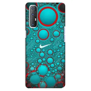 Силіконовый Чохол на Oppo Reno 3 Pro з картинкою НАЙК (Найк зелений)