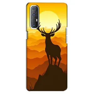 Чохли з зображенням різних тварин на Oppo Reno 3 Pro (Силует Оленя)
