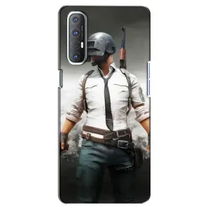 Силиконовый чехол с картинкой "Герой Pubg" на Oppo Reno 3 Pro (Пабг)