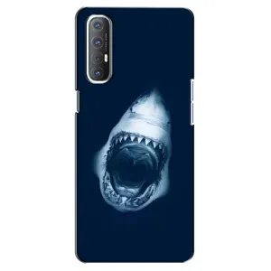 Силіконовий бампер з картинкою звірів для Oppo Reno 3 Pro (Пащу Акули)