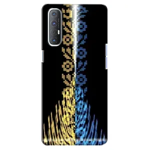 Силиконовый Чехол на Oppo Reno 3 Pro (Патриотическая вышиванка)