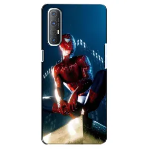 Чехол Супергерой Человека Паука на Oppo Reno 3 Pro (Паук на доме)