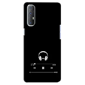 Чехол с картинками на черном фоне для Oppo Reno 3 Pro (Плеер)